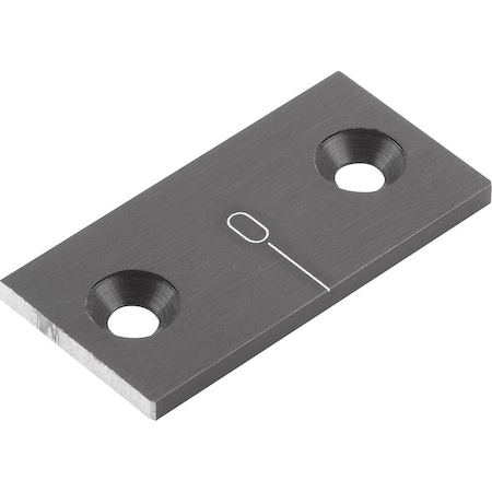 Kipp Zero Mark Holes, Horizontal L=30 15X2, Aluminum Black Anodized K0757.10